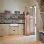 4 - We used a tumbled limestone for the flooring.