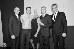 Shane collecting the BKU Award for Omnichannel Retailer of the Year 2018