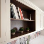 22. Open shelving in our smoked oak finish.