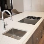 7. The client wanted a Franke prep sink on the island next to the Bora hob.