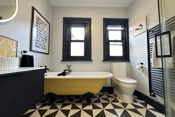 A punchy family bathroom embracing colour.