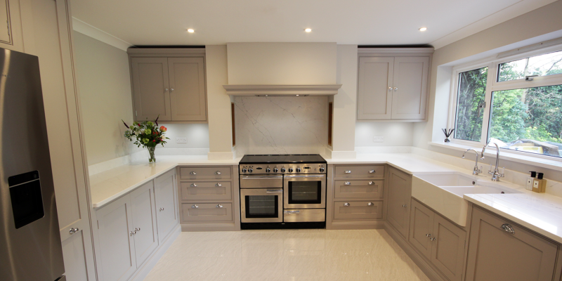 We constructed this false chimney / mantel above the range, this adds an inviting element to the kitchen.